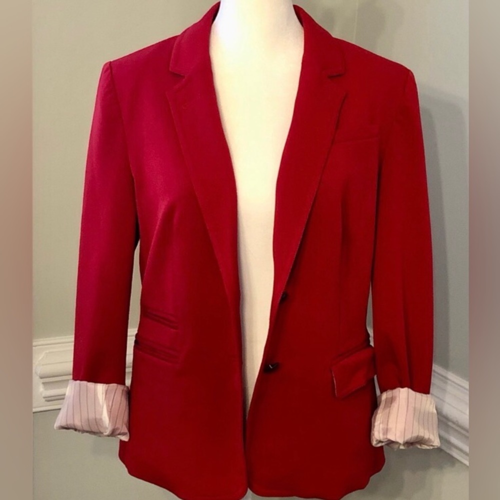 Banana Republic Versatile Cardinal Red Blazer